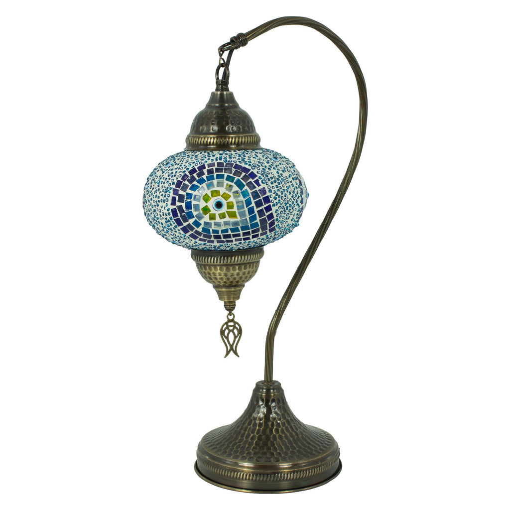 Handmade Turkish Mosaic Evil Eye Lamp: New Home Gift