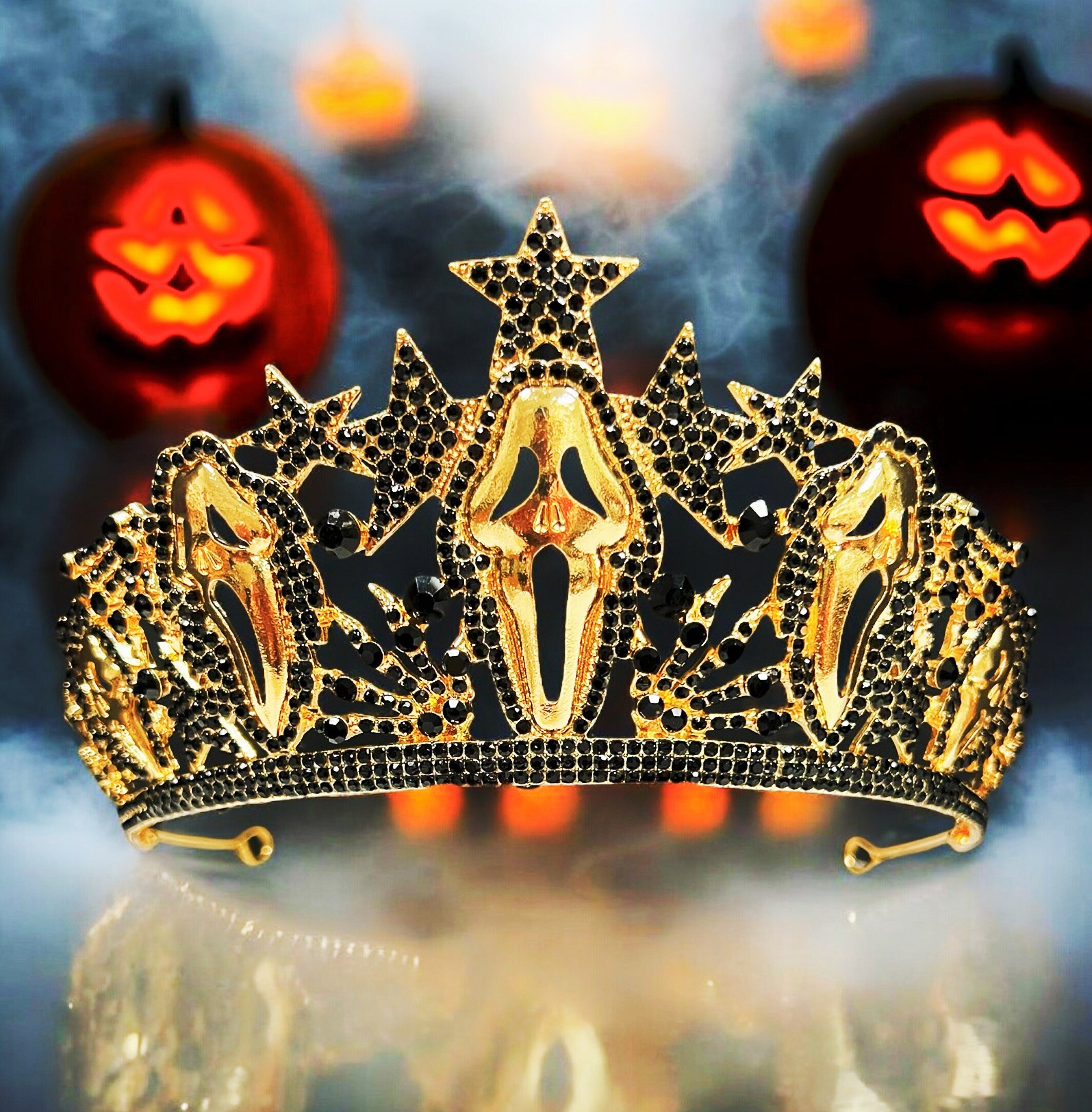 Scream Movie Crown Goldplated Horror Headpiece