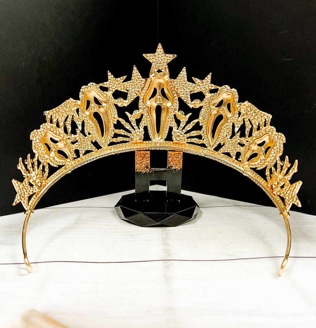 Scream Movie Crown Goldplated Horror Headpiece