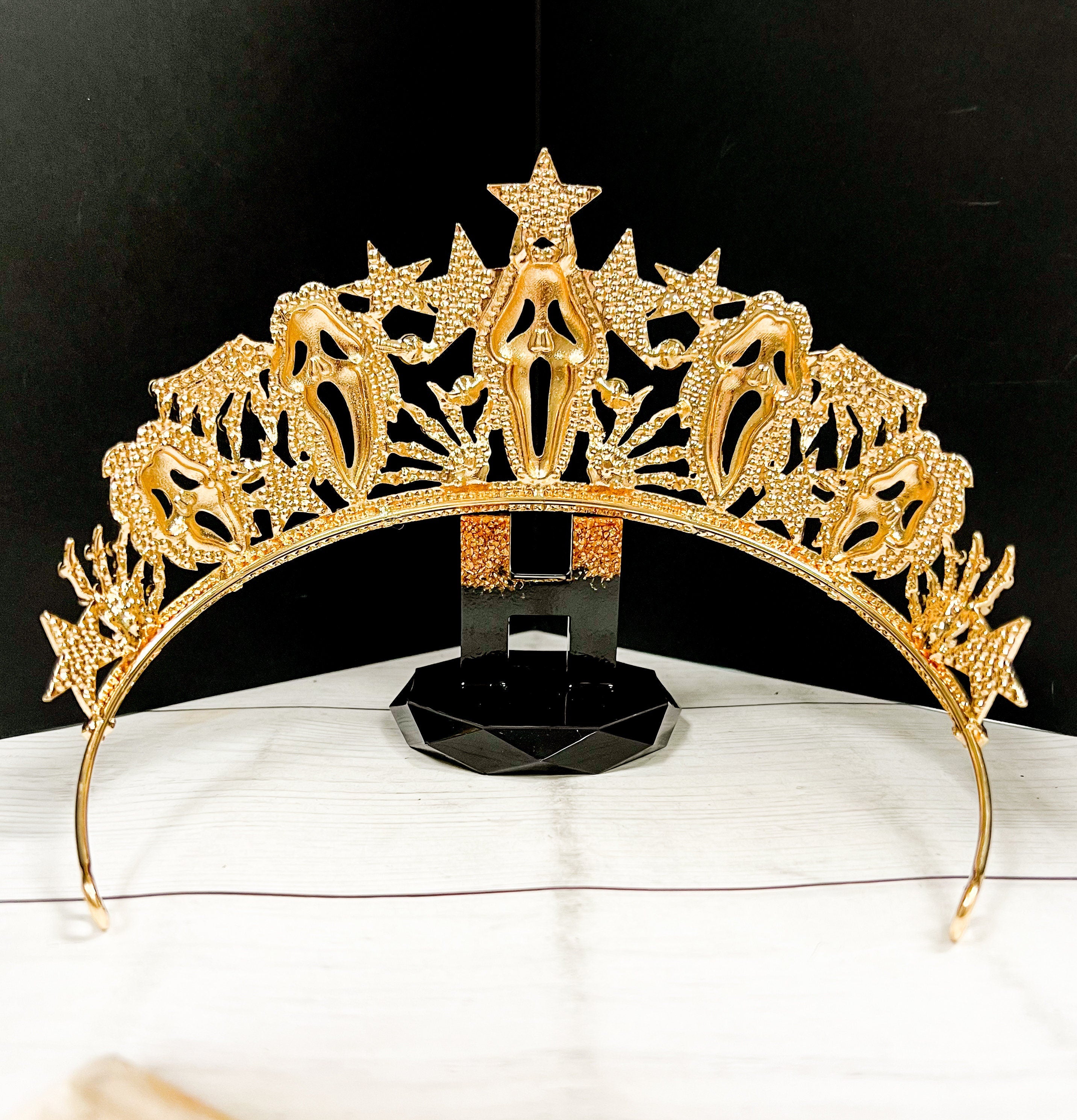 Scream Movie Crown Goldplated Horror Headpiece