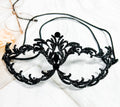 HappyJewelryWorld Black Crystal Masquerade Mask Gothic Rhinestone Eye Mask