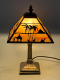 U2Antique Mission Tiffany Table Lamp Desert Camel Pyramid