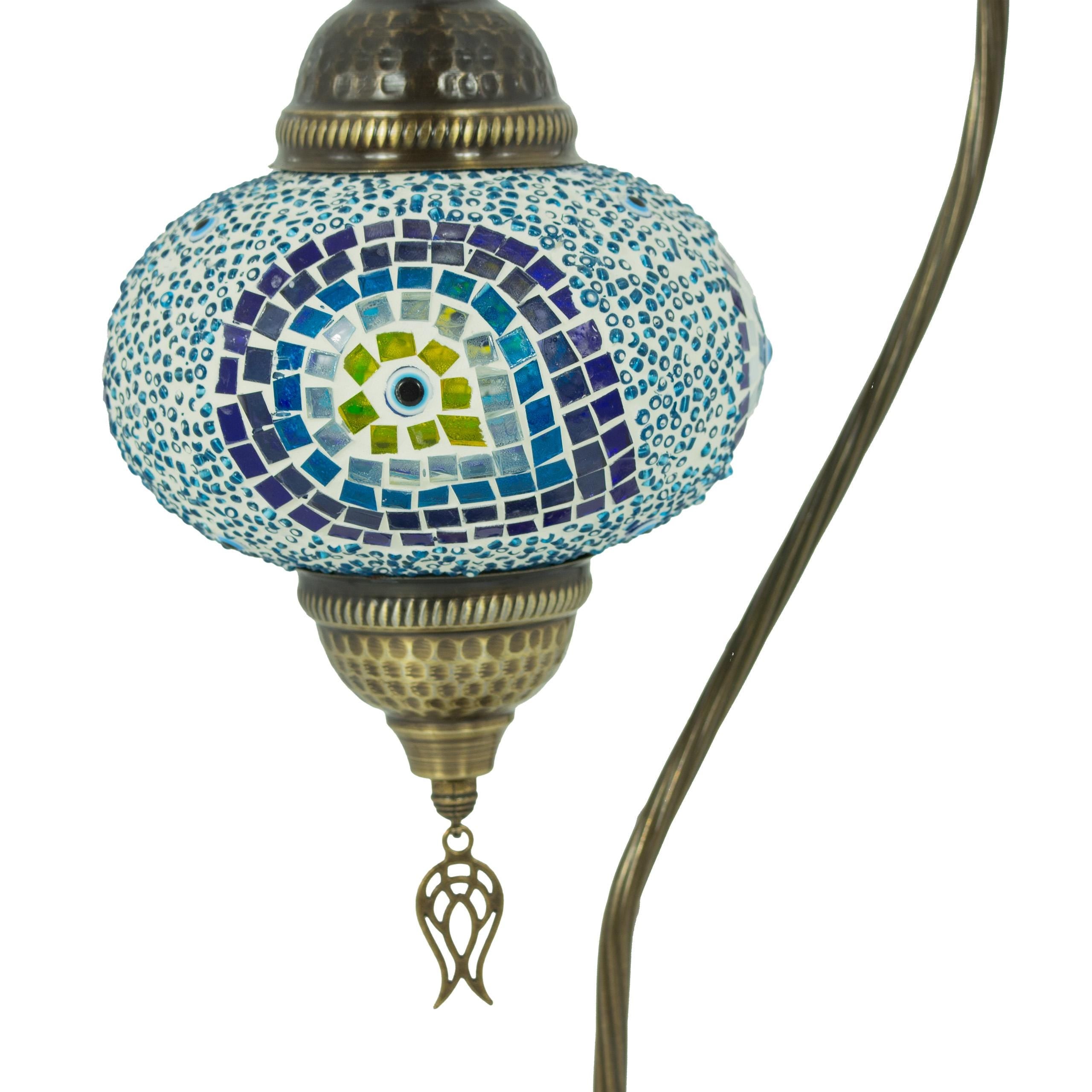 Handmade Turkish Mosaic Evil Eye Lamp: New Home Gift
