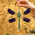 SunStainedGlassUA Handmade Tiffany Stained Glass Dragonfly Suncatcher Blue