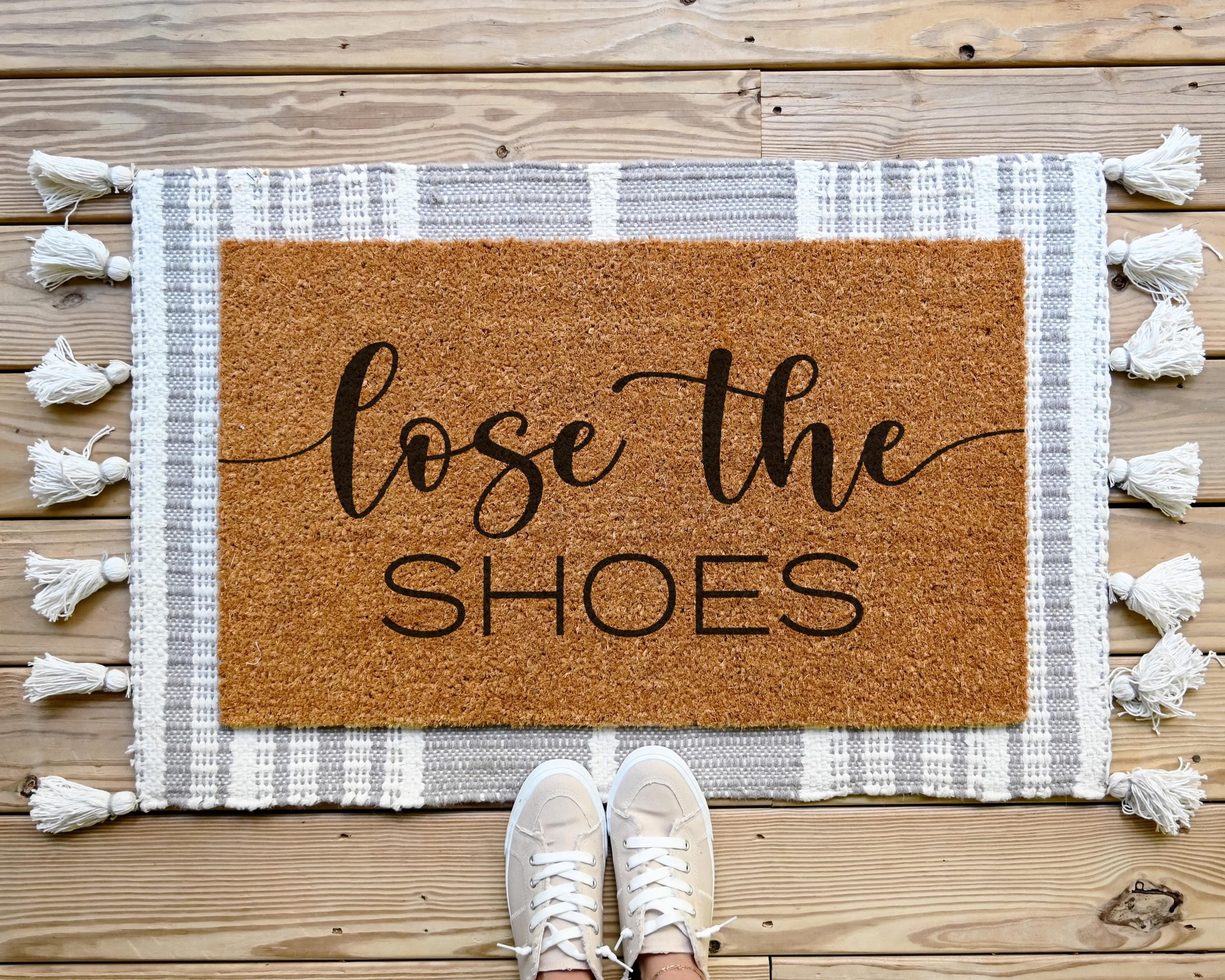 HamlinRowShop Lose the Shoes Coir Doormat Funny Welcome Mat