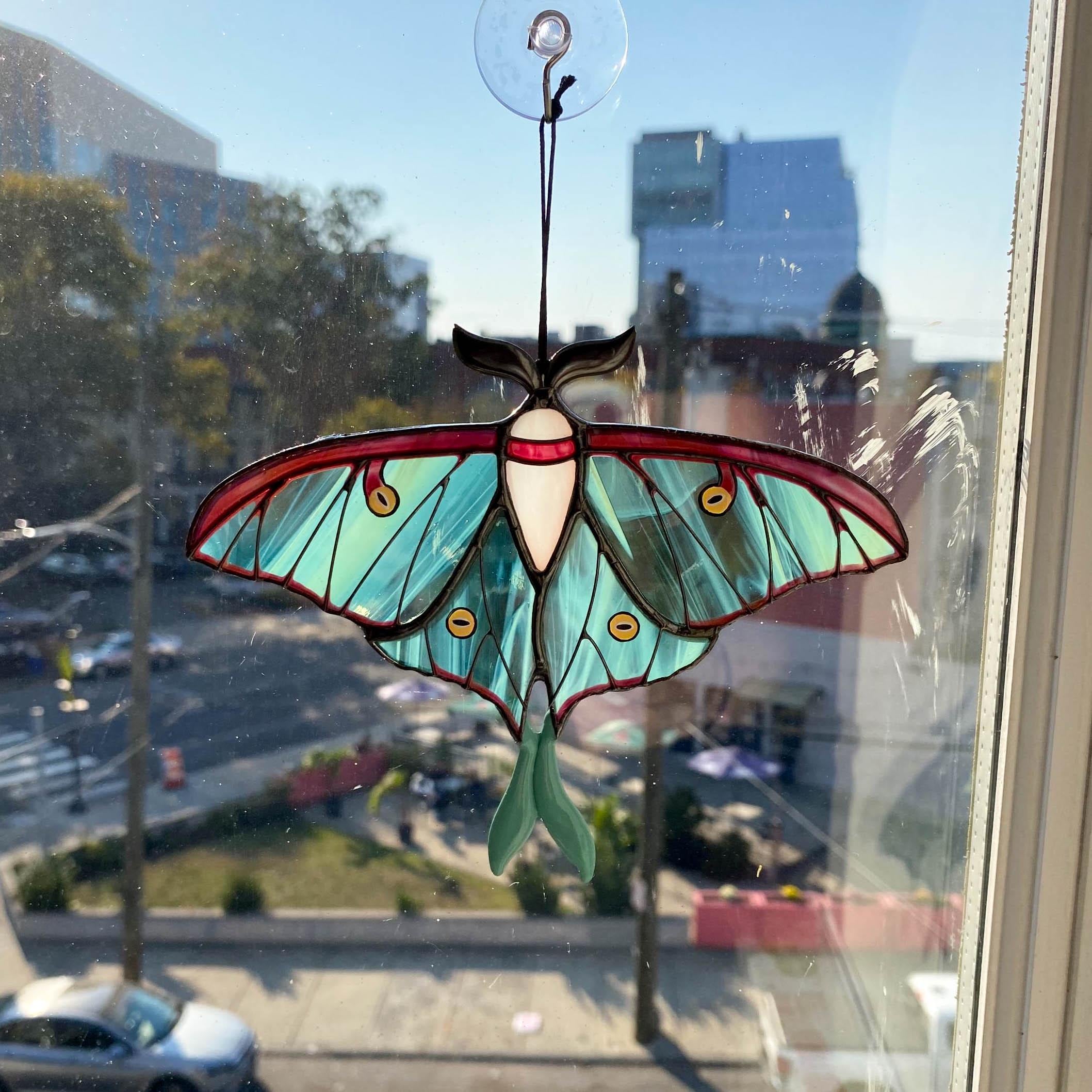 SunStainedGlassUA Stained Glass Butterfly & Moth Suncatcher 20 Designs