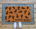 HamlinRowShop No Pricks Allowed Coir Doormat Cactus Design