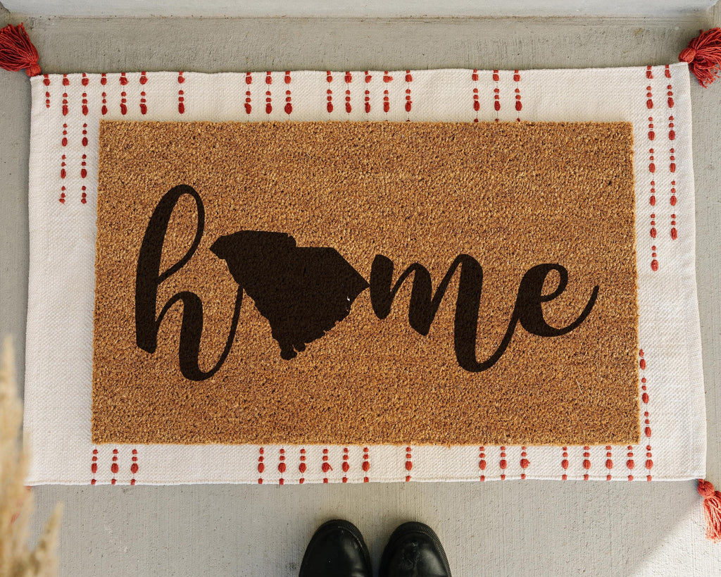 HamlinRowShop Custom Home State Coir Doormat