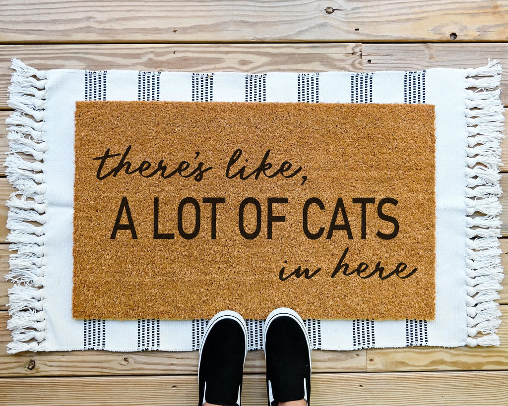 HamlinRowShop There's Like a Lot of Cats Coir Doormat