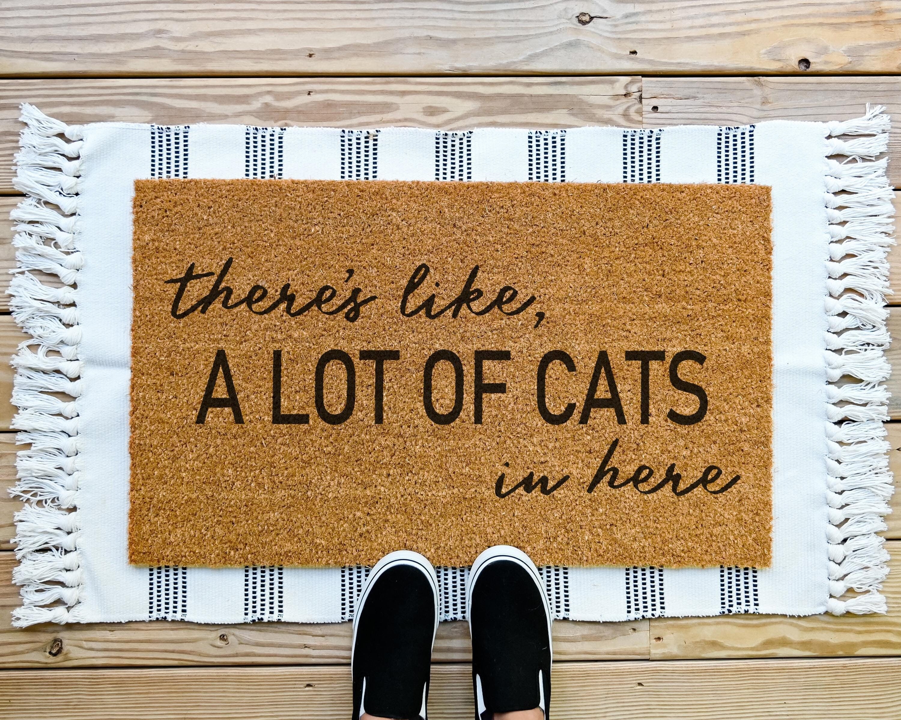 HamlinRowShop There's Like a Lot of Cats Coir Doormat