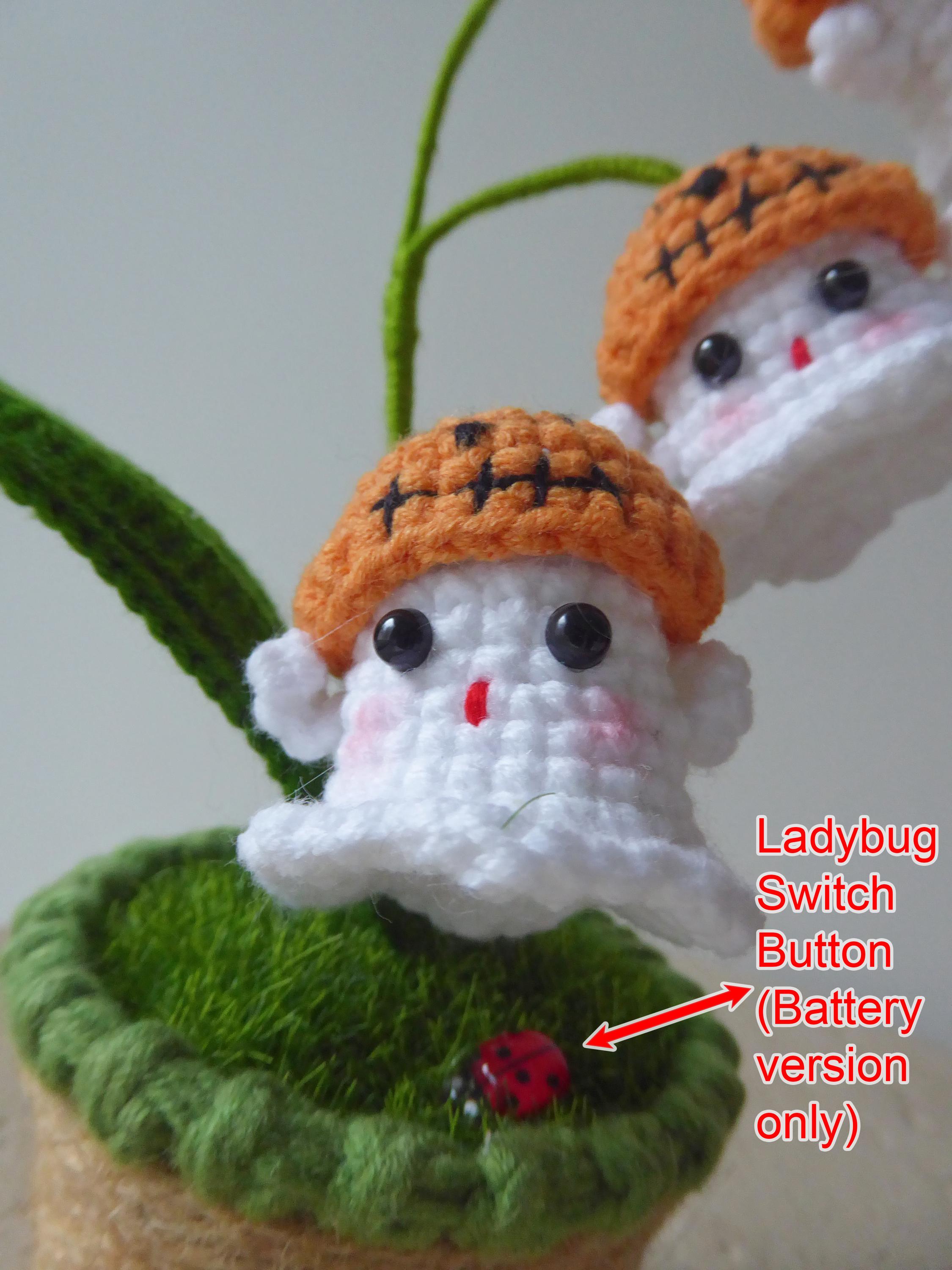 CrochetRecipe Crochet Handmade Halloween Ghost Light Lamp Desk Decoration