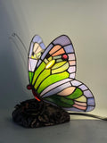 Butterfly Stained Glass Tiffany Table Lamp Handmade Antique Night Light