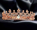 Royal Copper King Crown: Rhinestone Costume Accessory