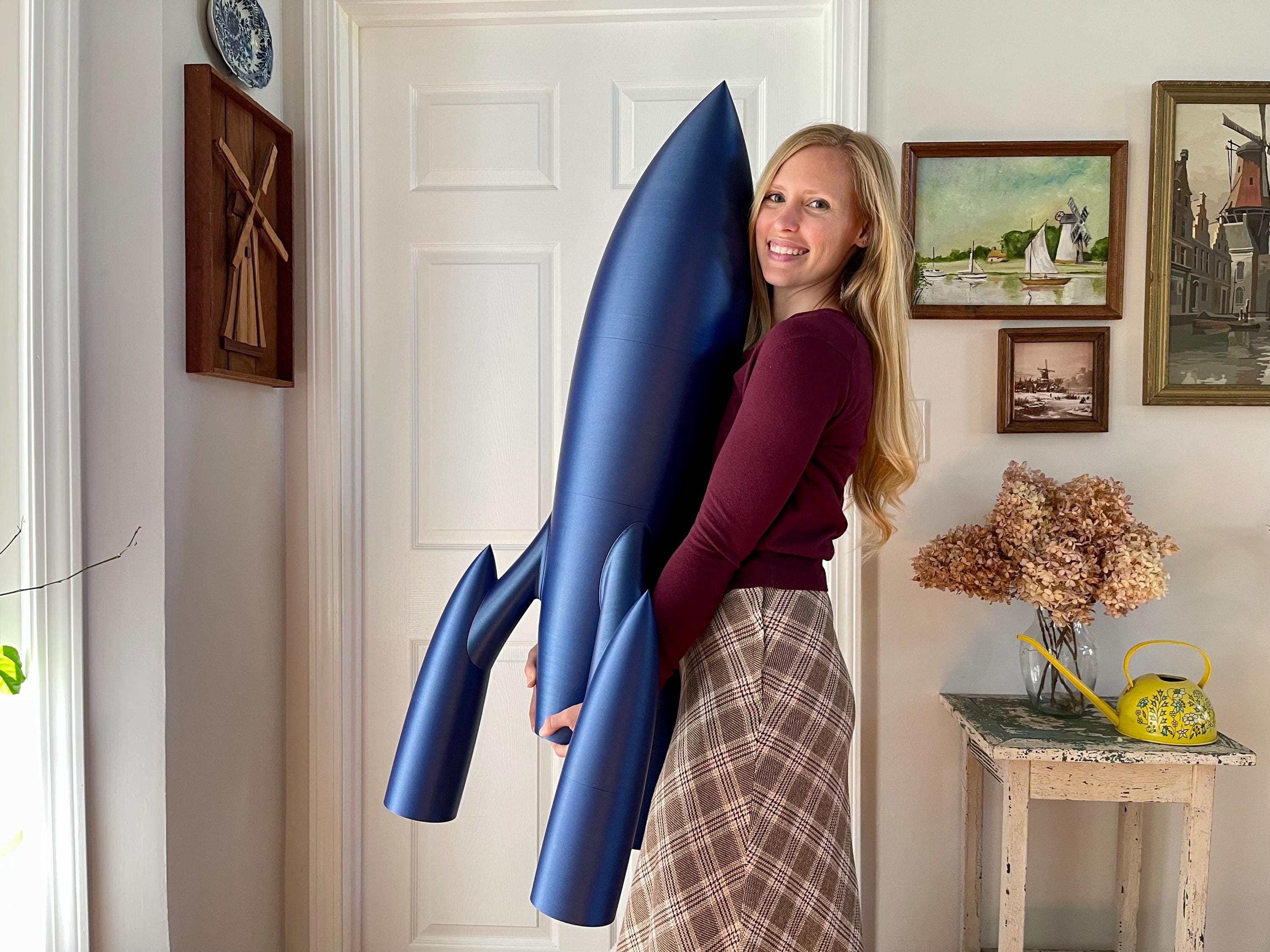 DelightfullyDutch Extra Large Rocket Ship Figurine 3D Printed Custom Trophy