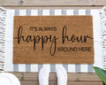 HamlinRowShop Happy Hour Door Mat Coir 16 x 24 in