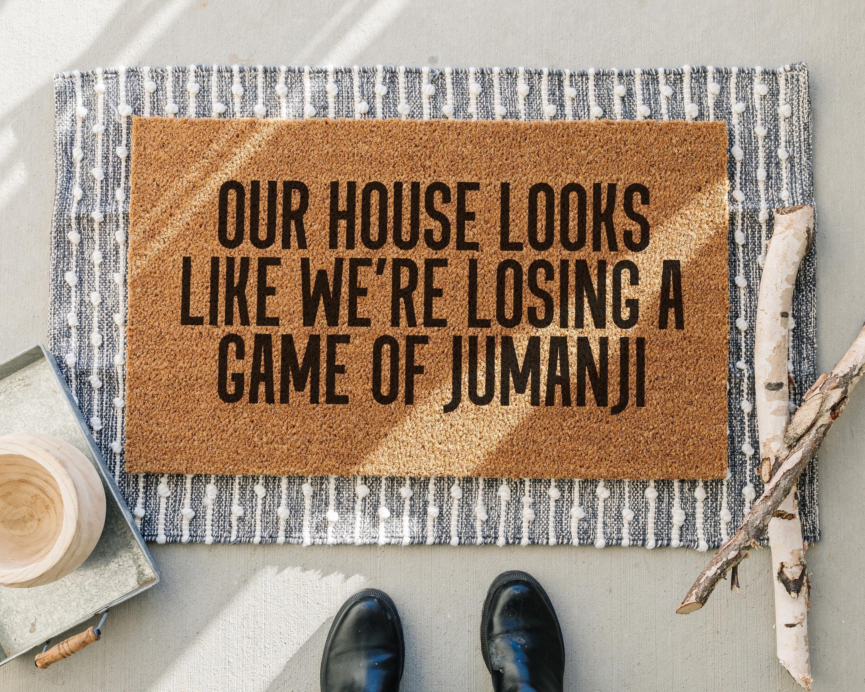 HamlinRowShop Jumanji Funny Coir Doormat Welcome Mat