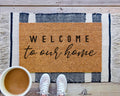 HamlinRowShop Coir Welcome Doormat - To Our Home, Front Porch Decor