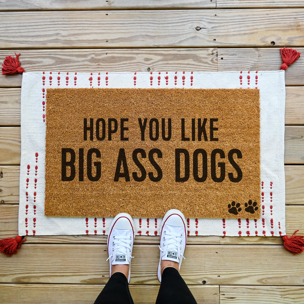 Hope You Like Big Ass Dogs Coir Doormat Funny Welcome Mat