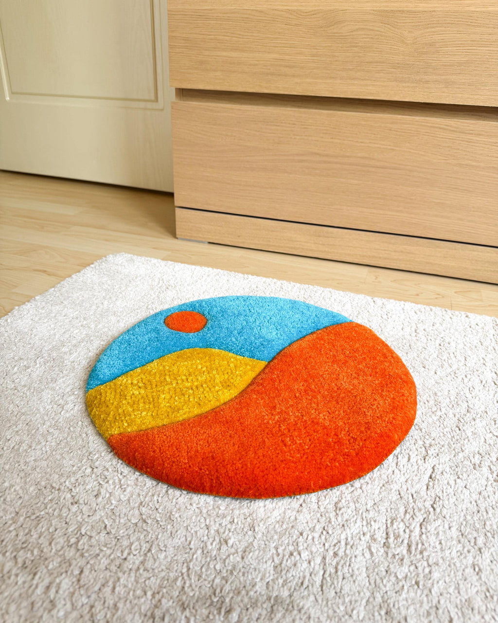 LargoModern Mystical Nature Handmade Tufted Rug Plant Pot Decor