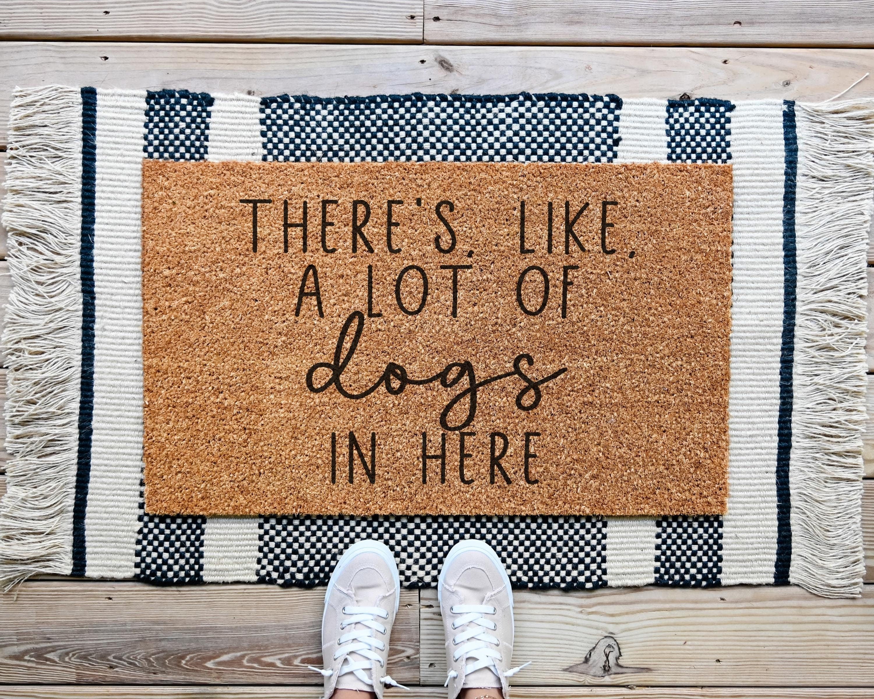 HamlinRowShop There's Like A Lot Of Dogs In Here Coir Doormat
