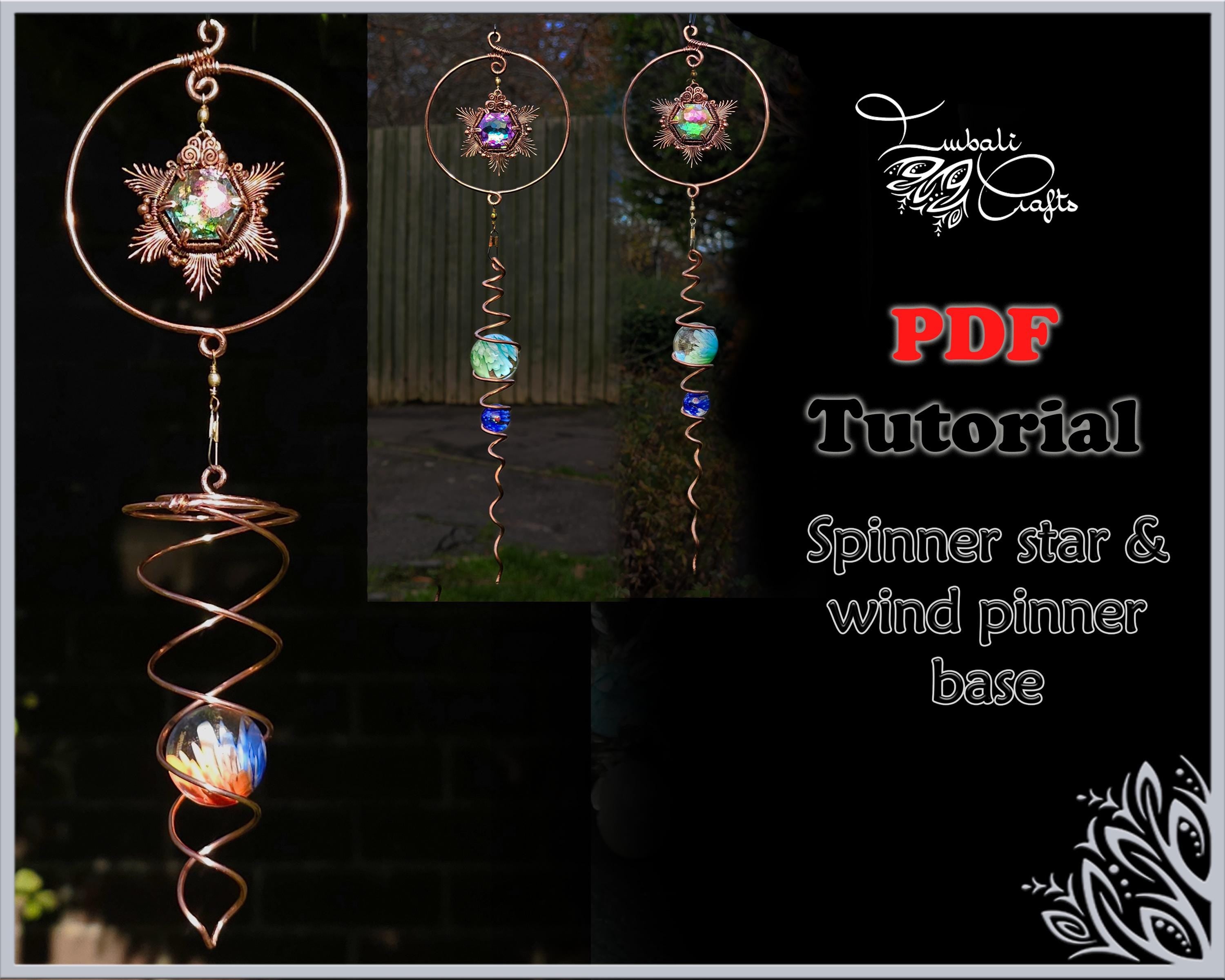 ImbaliCrafts PDF Tutorial Double Sided Star Wind Spinner Wire Weaving Pattern