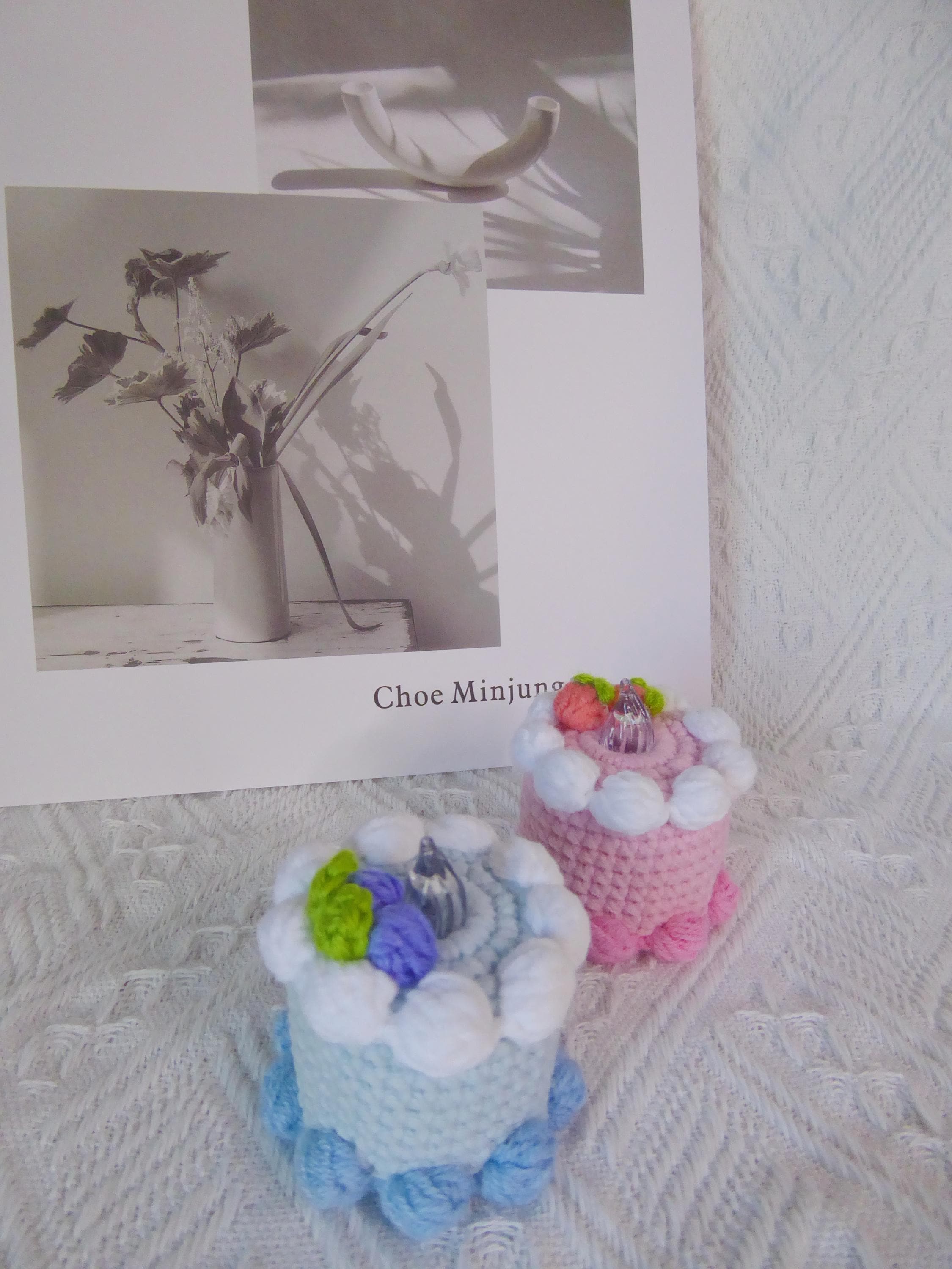 CrochetRecipe Handmade Crochet Birthday Cake Night Light 2.5in Pink