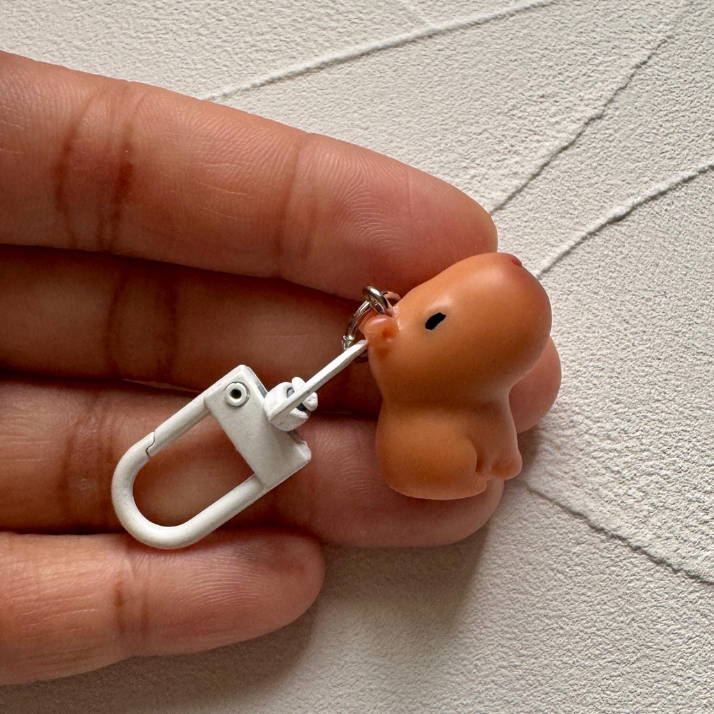 VanillaStarCafe Tiny Capybara Charm Daily Companion 1 Inch Resin