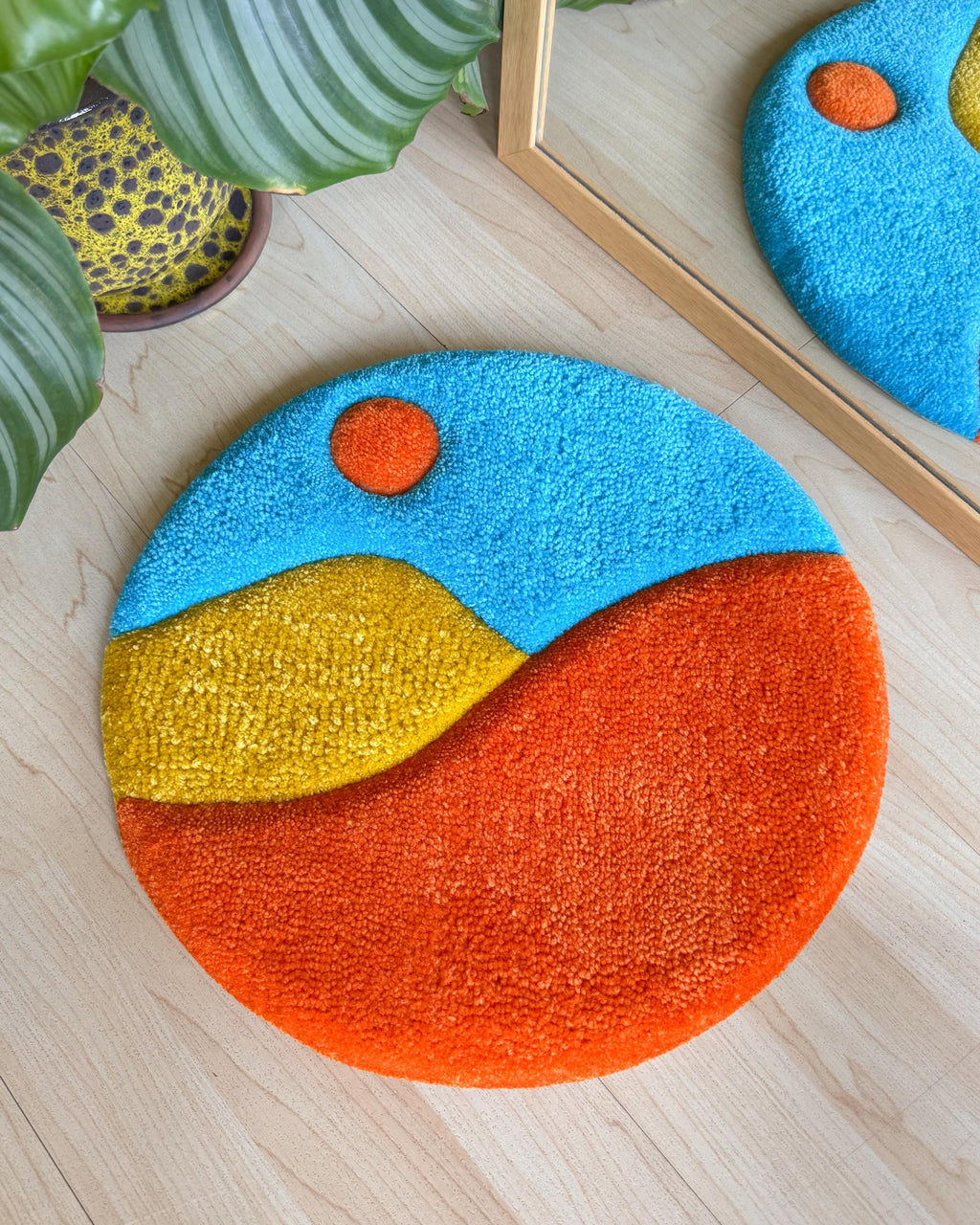 LargoModern Mystical Nature Handmade Tufted Rug Plant Pot Decor
