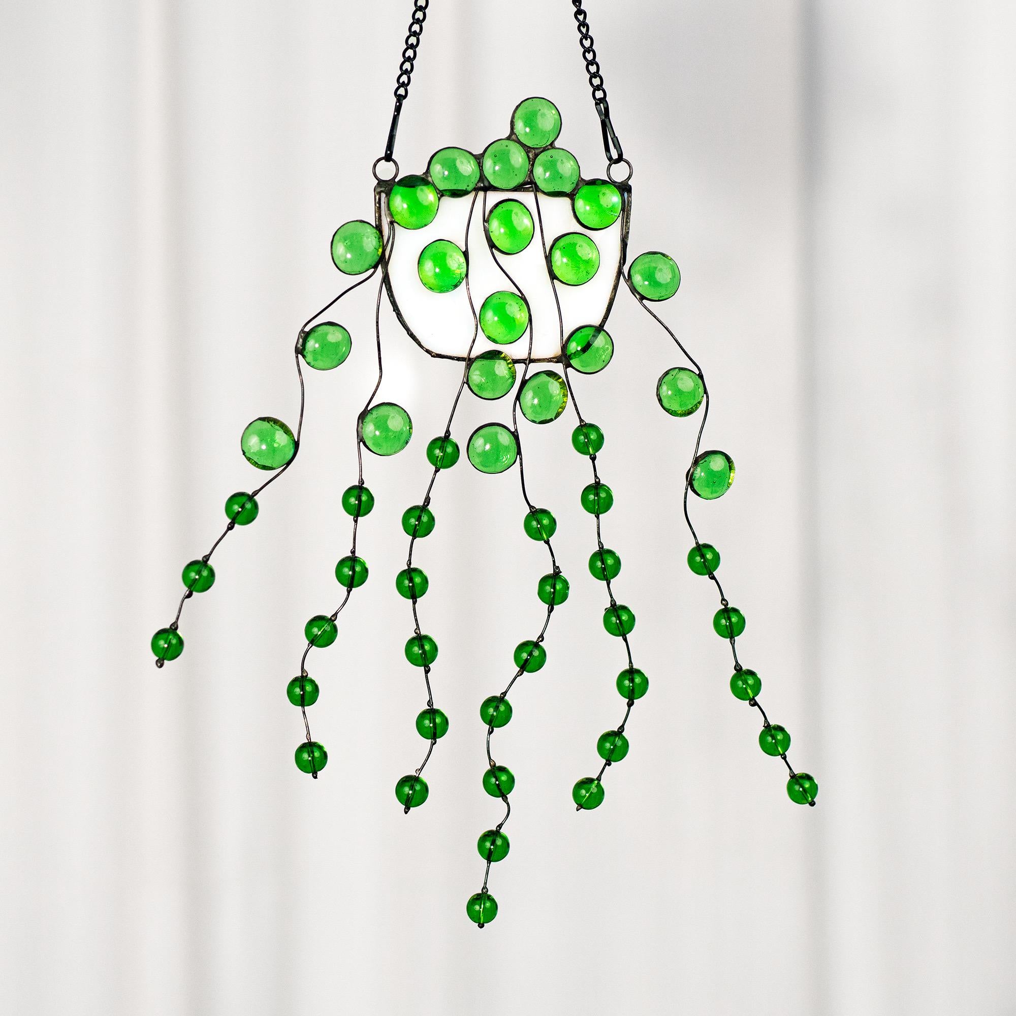 RainLine String of Pearls Stained Glass Suncatcher Window Hanging