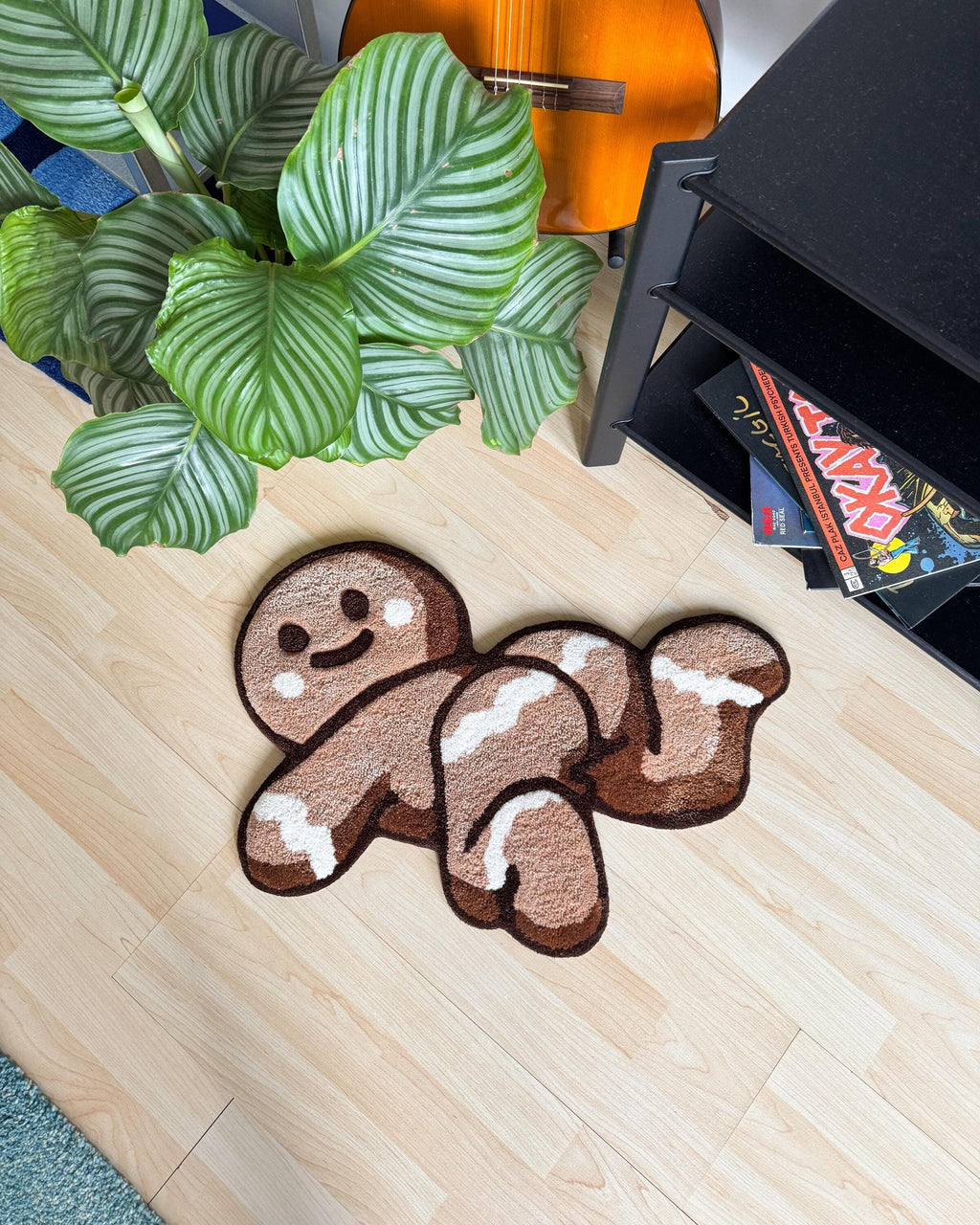 LargoModern Naughty Gingerbread Handmade Tufted Rug 24in