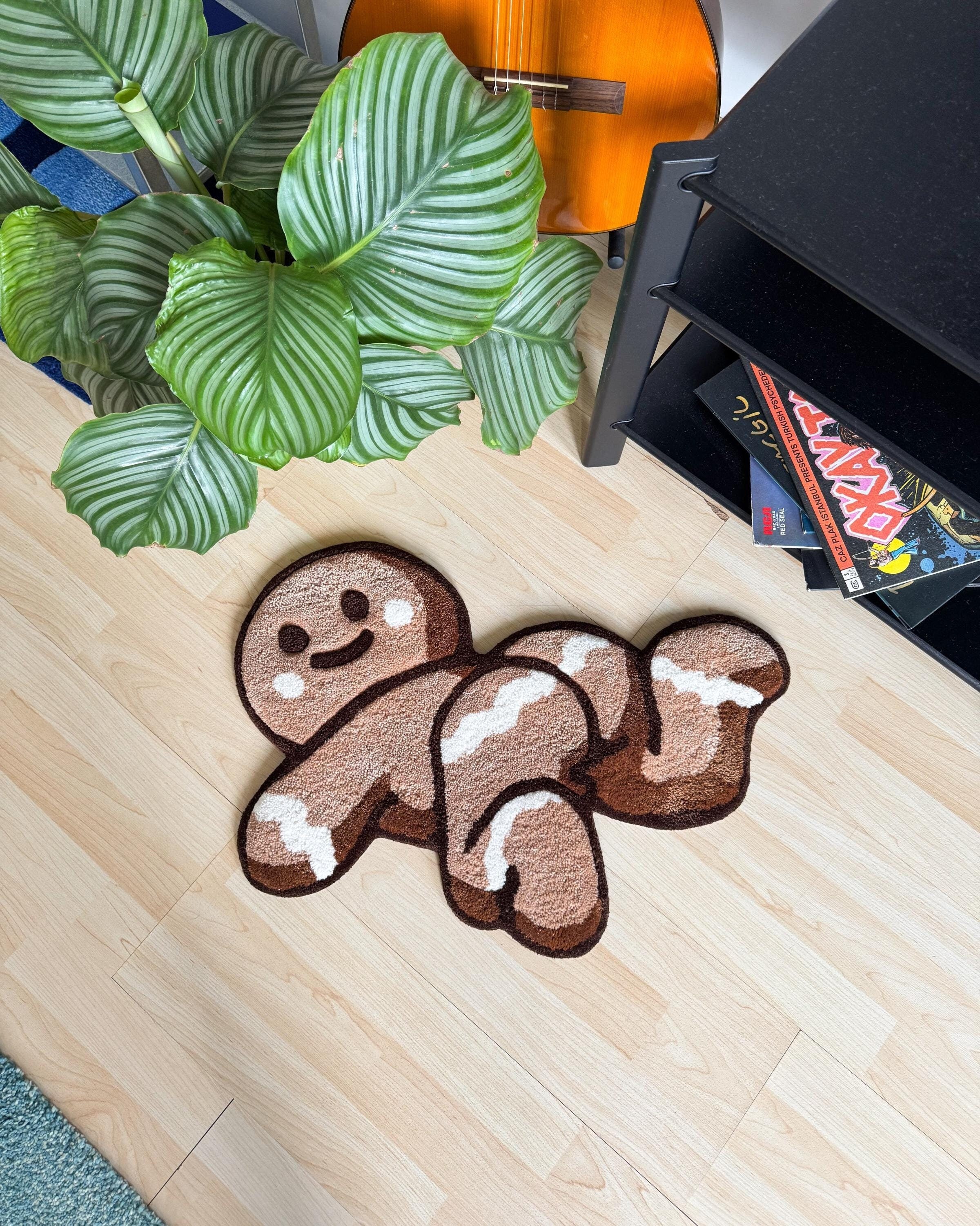 LargoModern Naughty Gingerbread Handmade Tufted Rug 24in