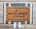 Personalized Coir Doormat Customizable Welcome Message