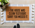 HamlinRowShop Funny Coir Doormat Welcome Mat with Rubber Backing