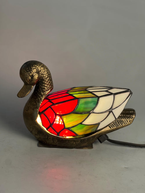 Duck Tiffany Table Lamp Stained Glass Animal