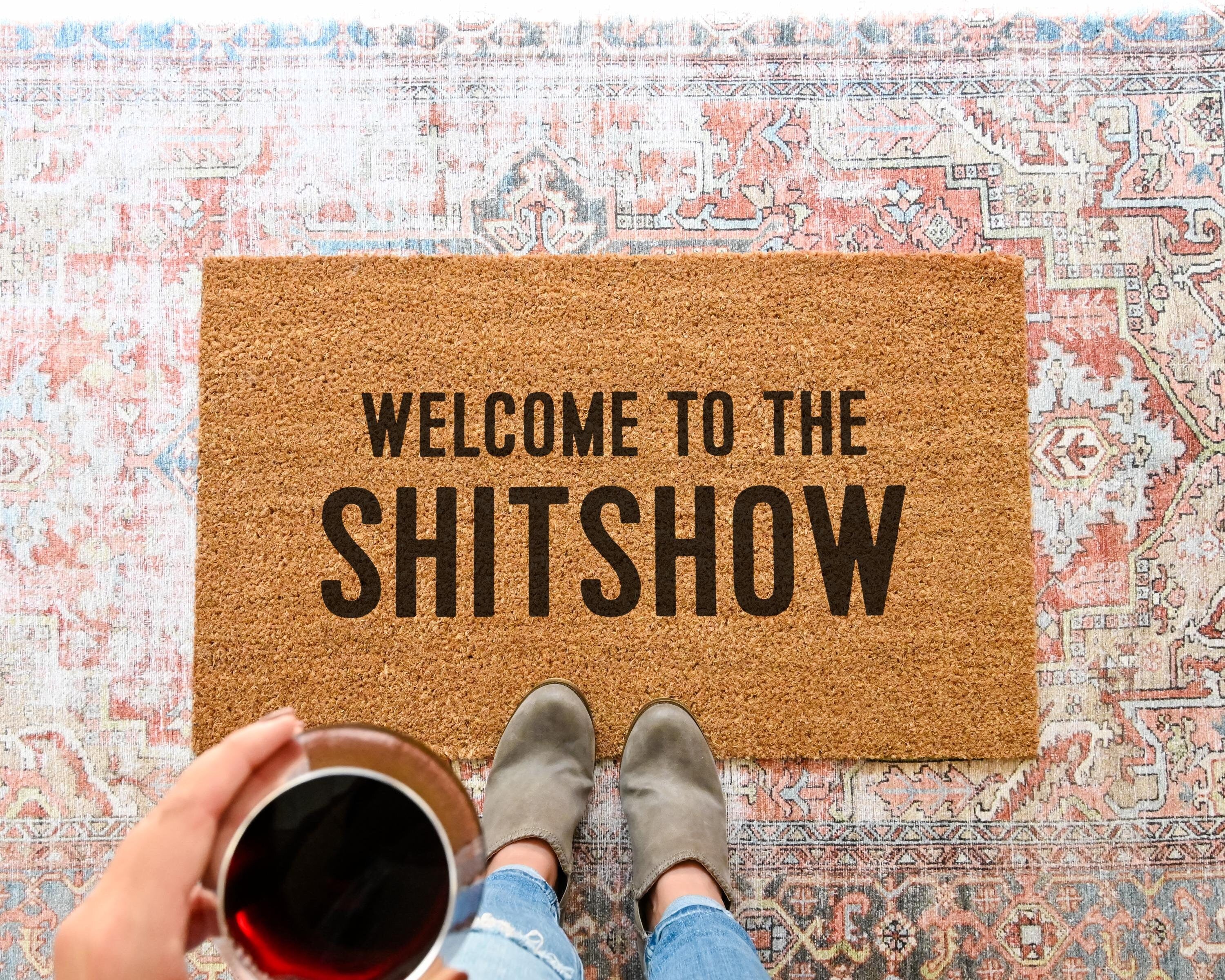 HamlinRowShop Welcome to the Shitshow Coir Doormat