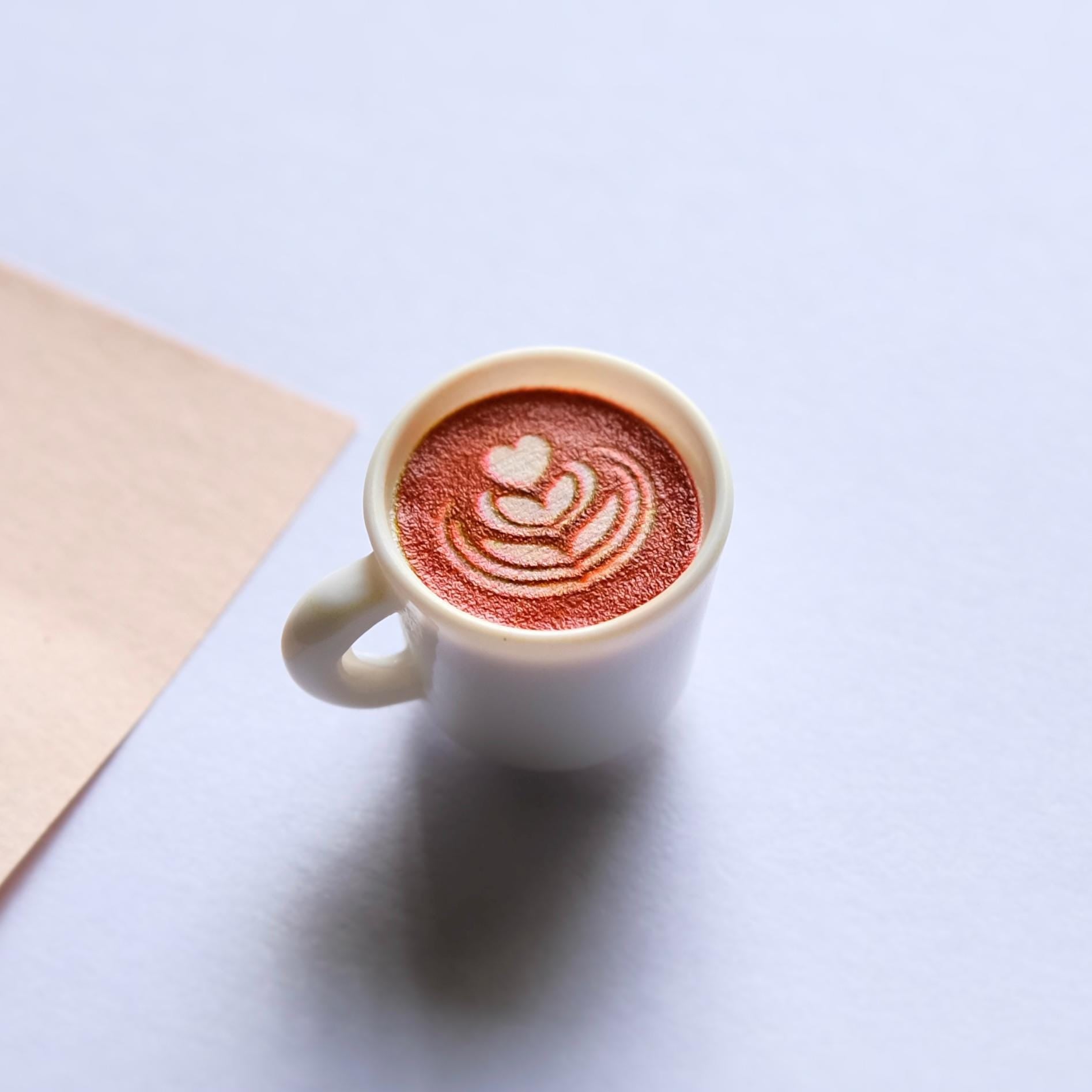 VanillaStarCafe Espresso Latte Art Magnets 2-Pack White Ceramic