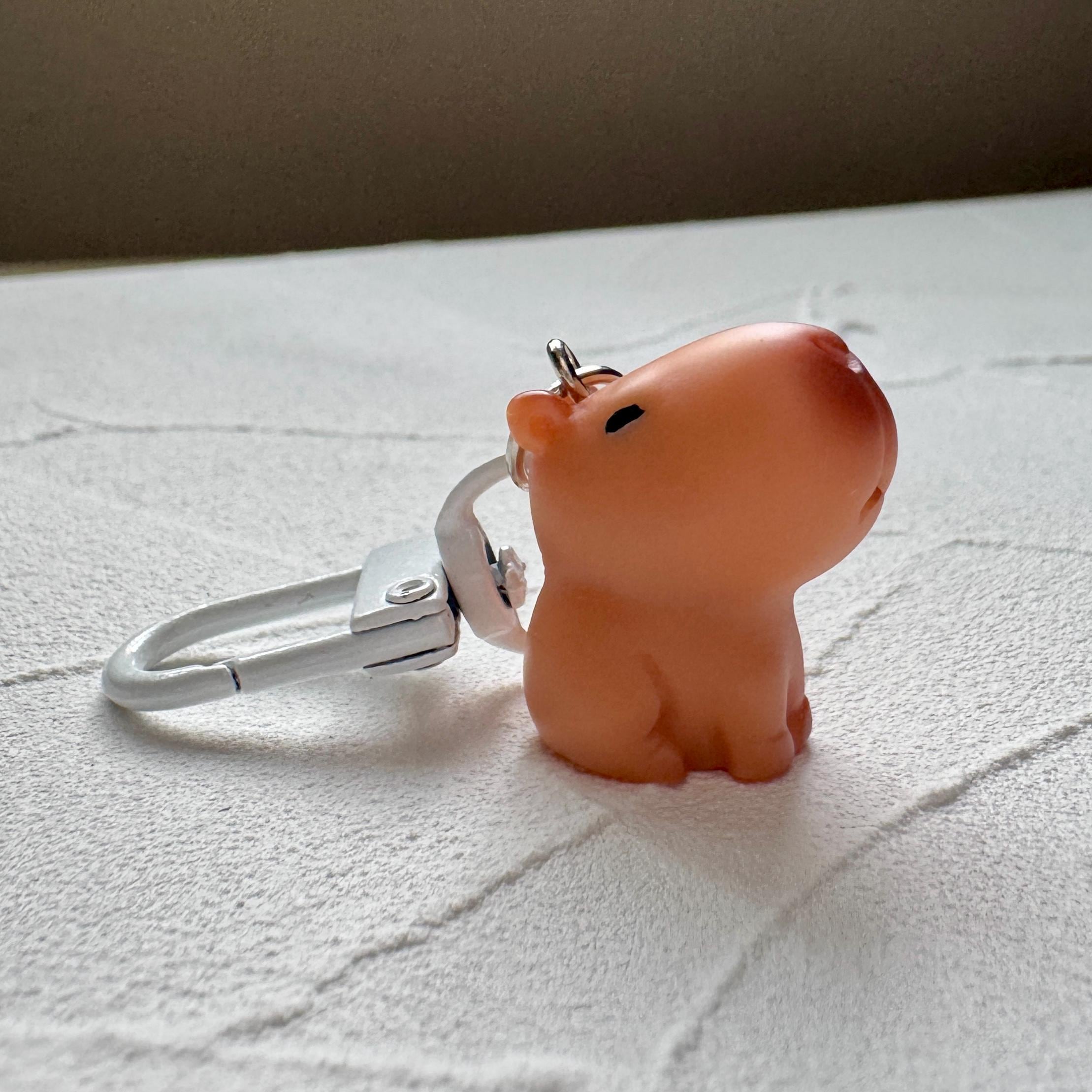 VanillaStarCafe Tiny Capybara Charm Daily Companion 1 Inch Resin