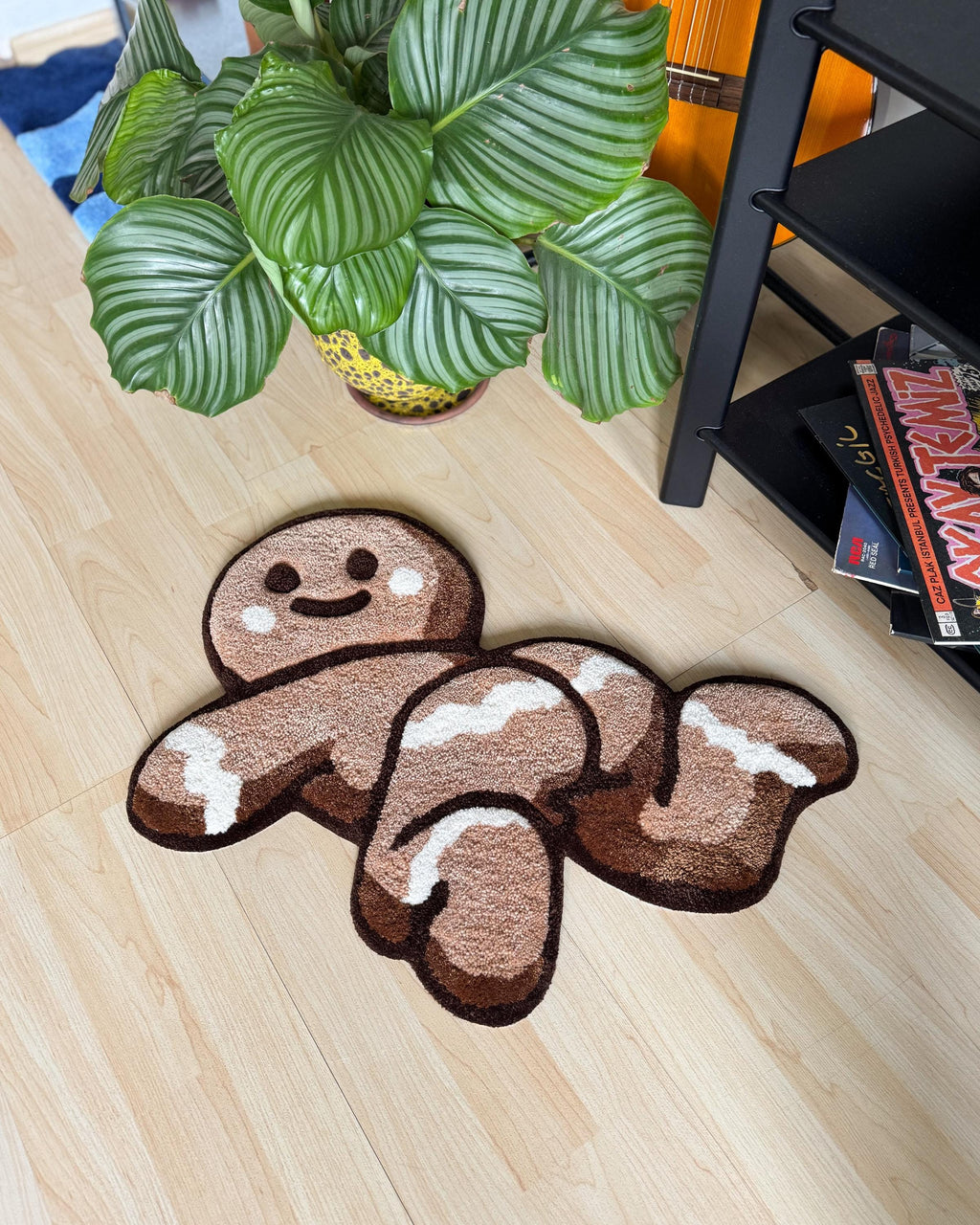 LargoModern Naughty Gingerbread Handmade Tufted Rug 24in
