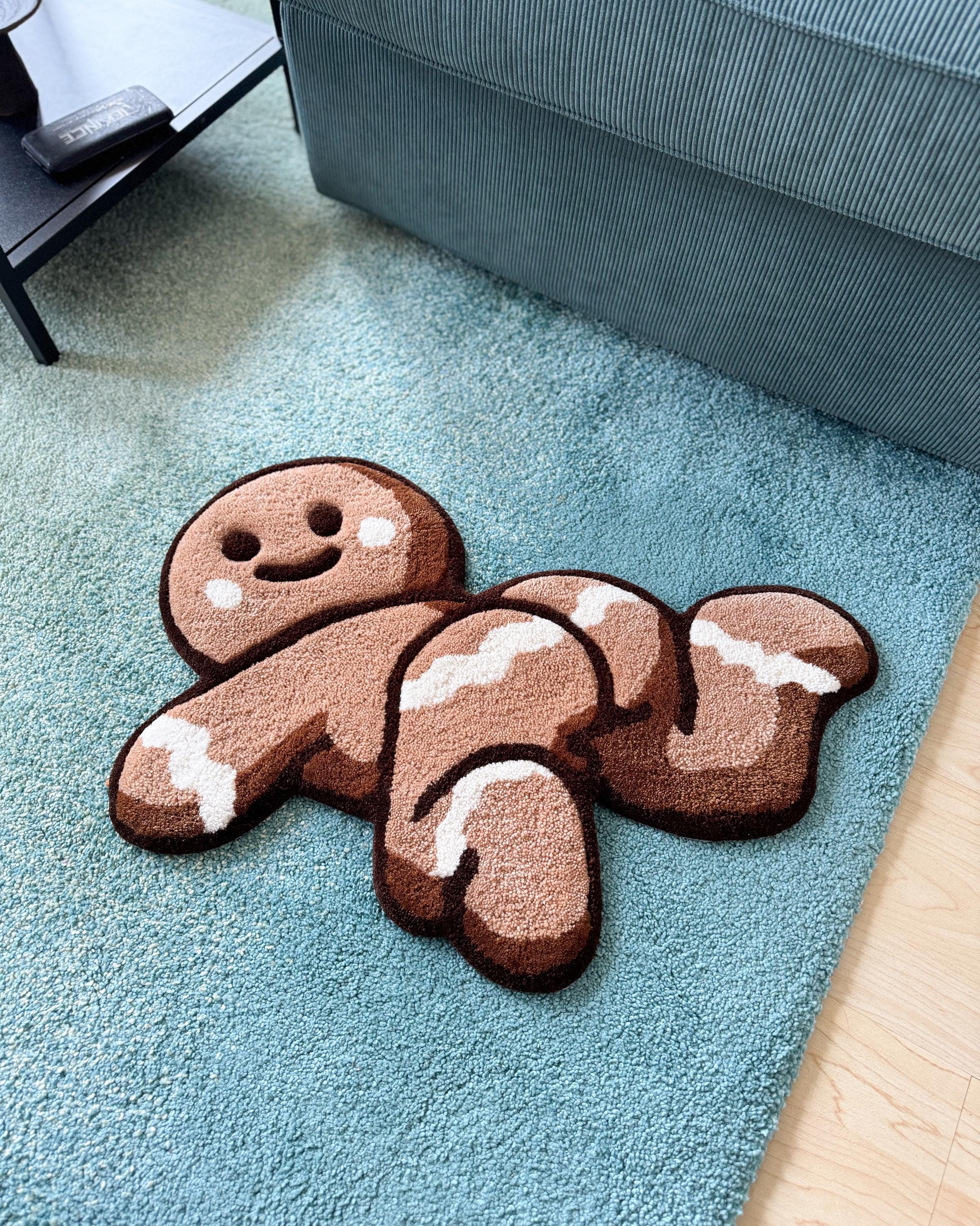 LargoModern Naughty Gingerbread Handmade Tufted Rug 24in