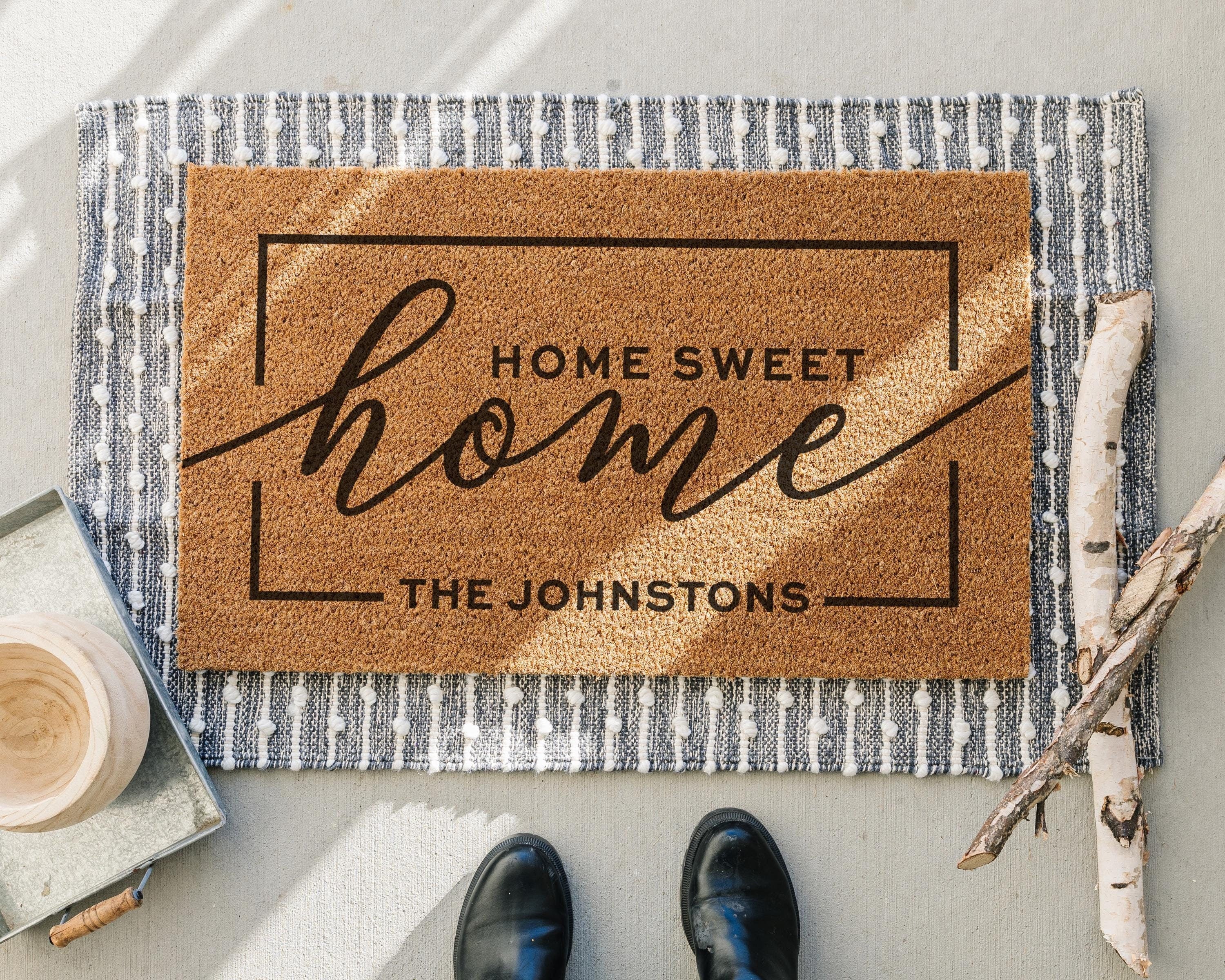 Personalized Home Sweet Home Doormat Custom Coir 18x30in