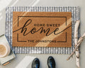 HamlinRowShop Home Sweet Home Personalized Coir Doormat