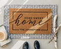 HamlinRowShop Custom Home Sweet Home Coir Doormat Personalized