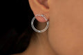 Sterling Silver CZ Diamond Ear Jacket Earrings: Dainty Geometric Jewelry