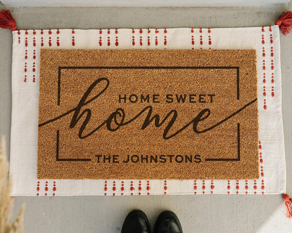 Personalized Home Sweet Home Doormat Custom Coir 18x30in