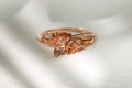 SilverGoldandRose Gold Pinky Ring Sterling Silver Rose Birth Flower Signet