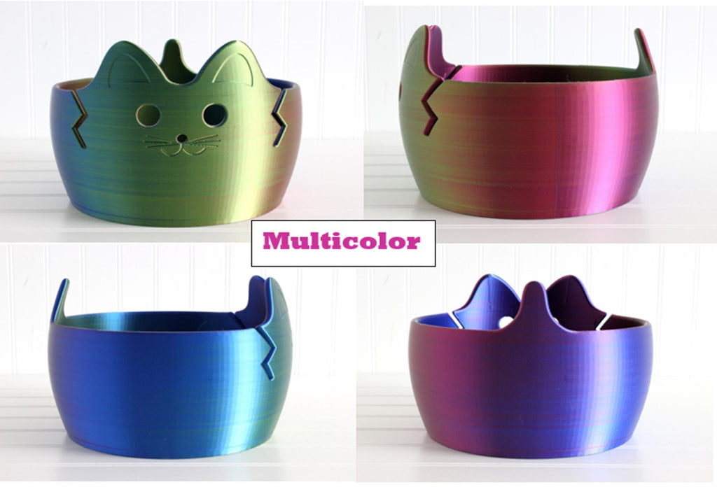 DelightfullyDutch Cat Yarn Bowl Holder for Knitting Crochet 3 Sizes