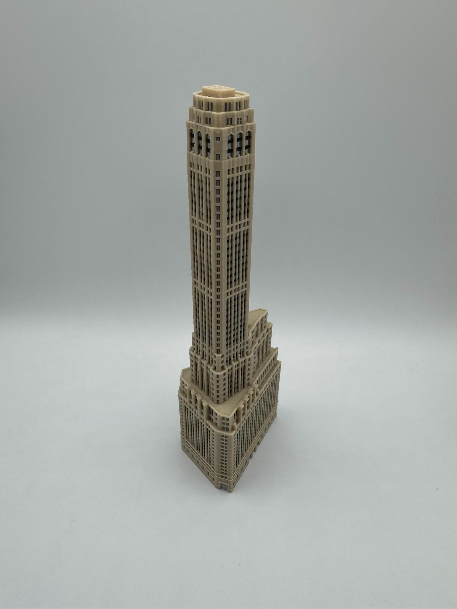 StarsoftheCity 20 Exchange Place 3D Printed Full Color Statue 1:1000 Scale