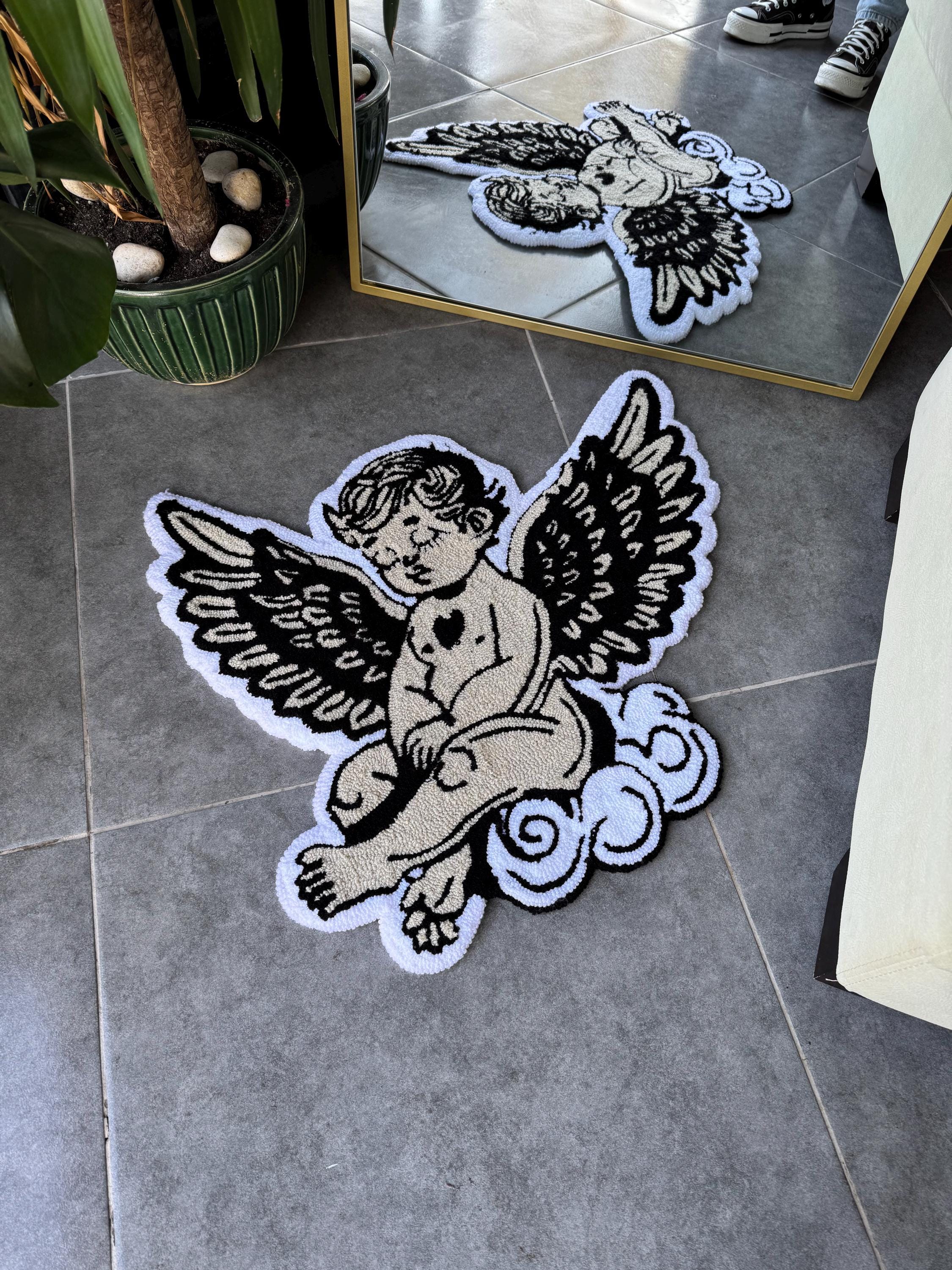 OrnnWorks Cry Baby Angel Handmade Tufted Rug