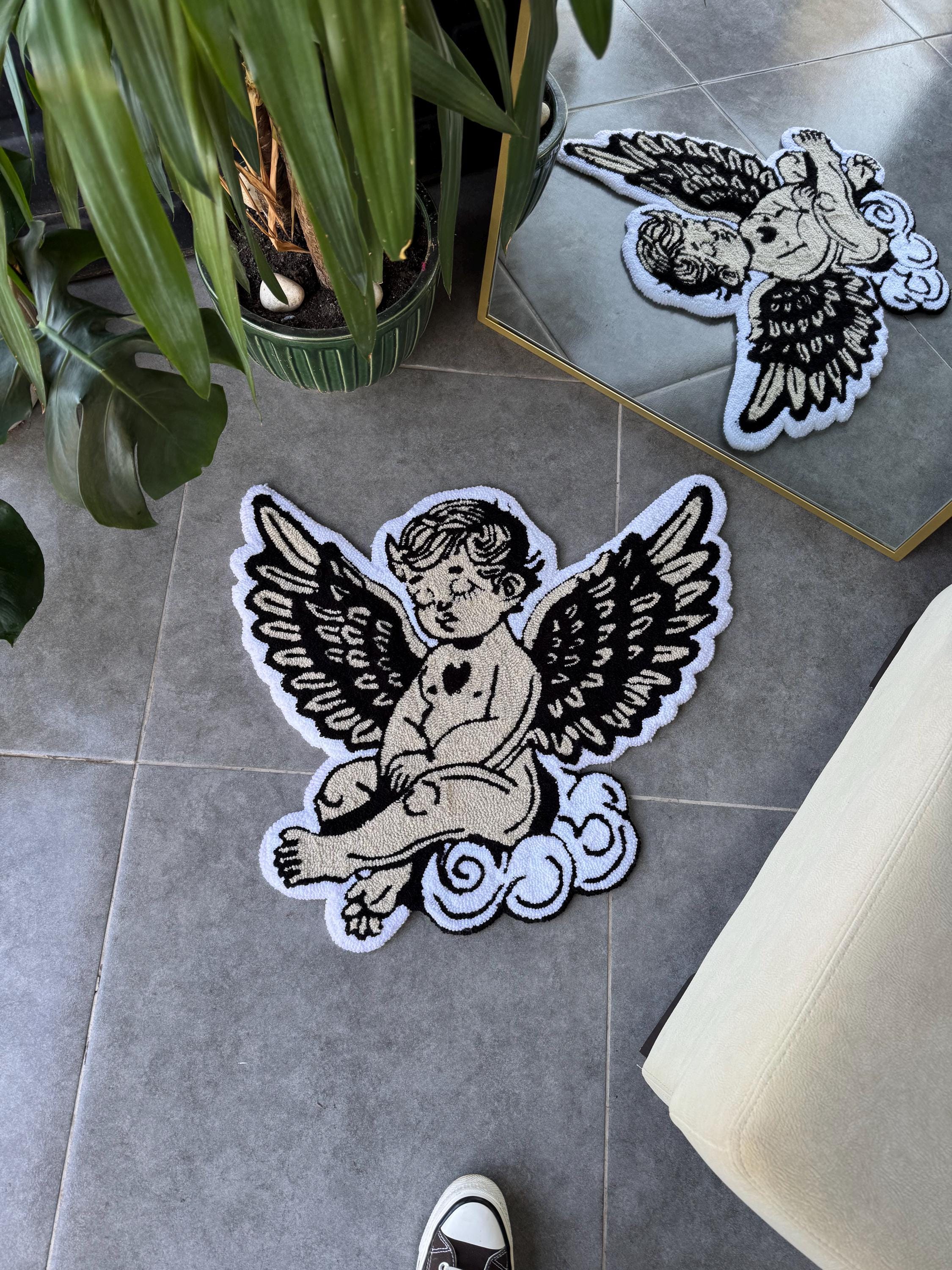OrnnWorks Cry Baby Angel Handmade Tufted Rug