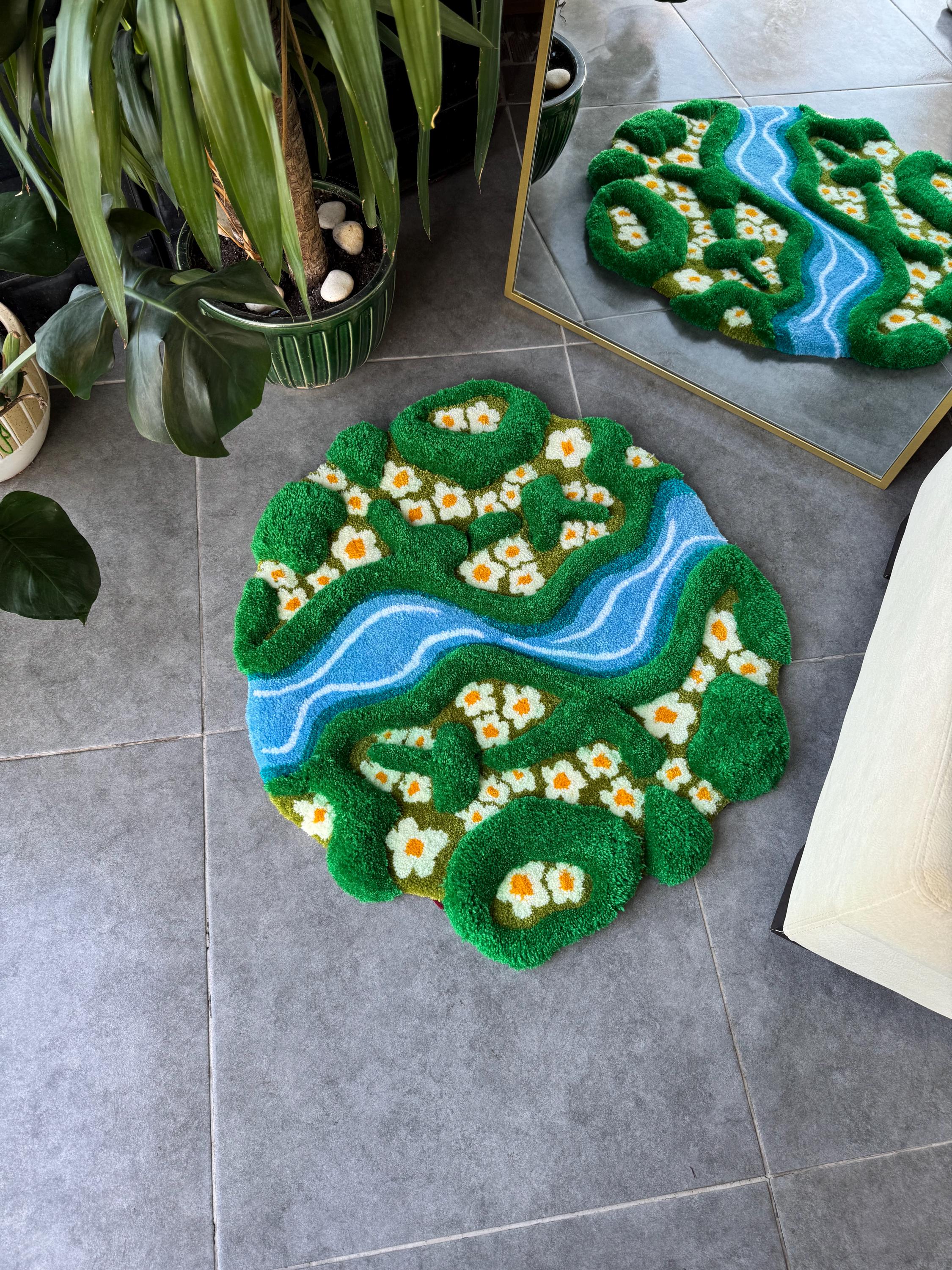 Daisy & River 3D Fluffy Handmade Tufted Rug
